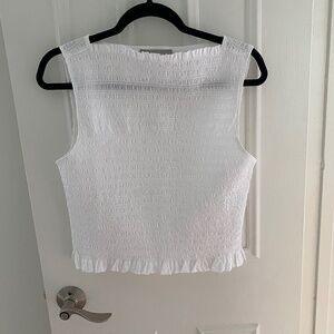 Everlane smocked top